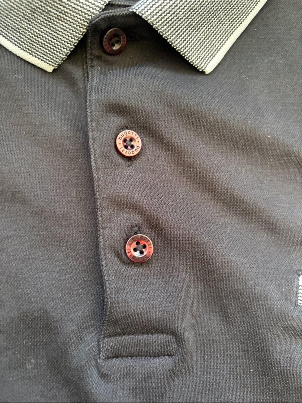 Bugatti | Black Polo with Contrast Gray Trim Non Iron XXL - Picture 6 of 12